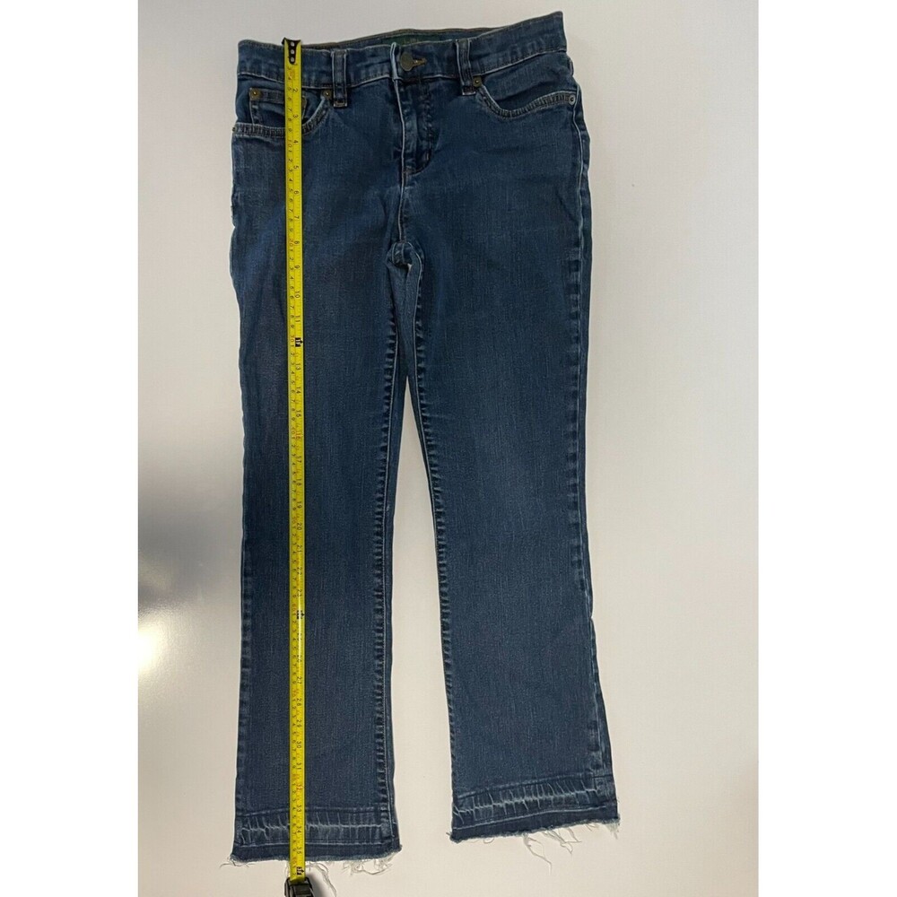 Lauren Jeans Co Ralph Lauren Bootcut Jeans Blue Denim Frayed Hem Women's Size 2 - Picture 5 of 10